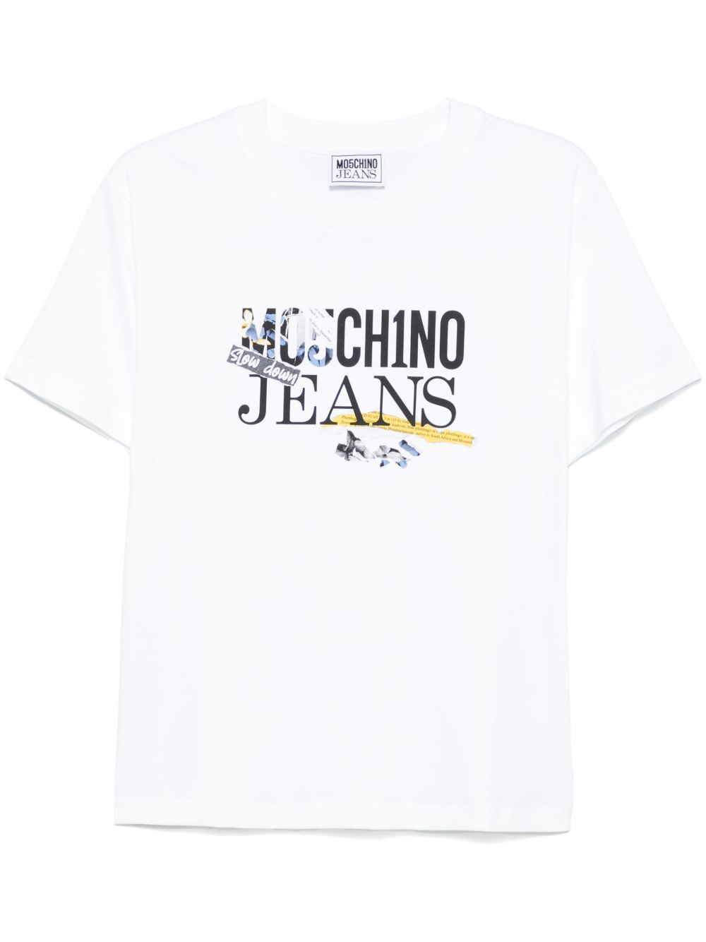 MOSCHINO JEANS logo印花T恤 - 白色