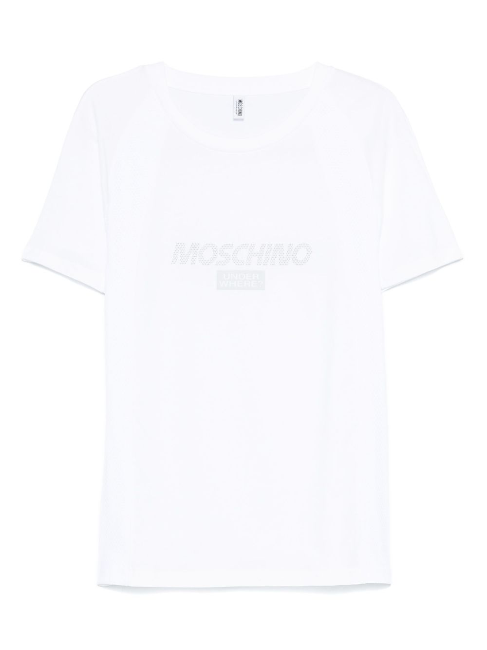 Moschino logo贴花T恤 - 白色