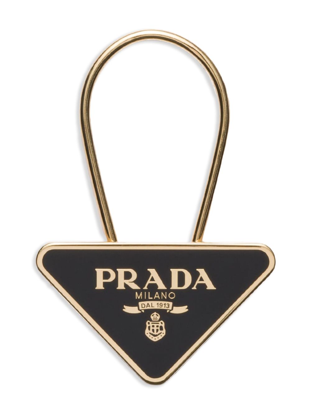 Prada 三角形logo钥匙扣 - 金色