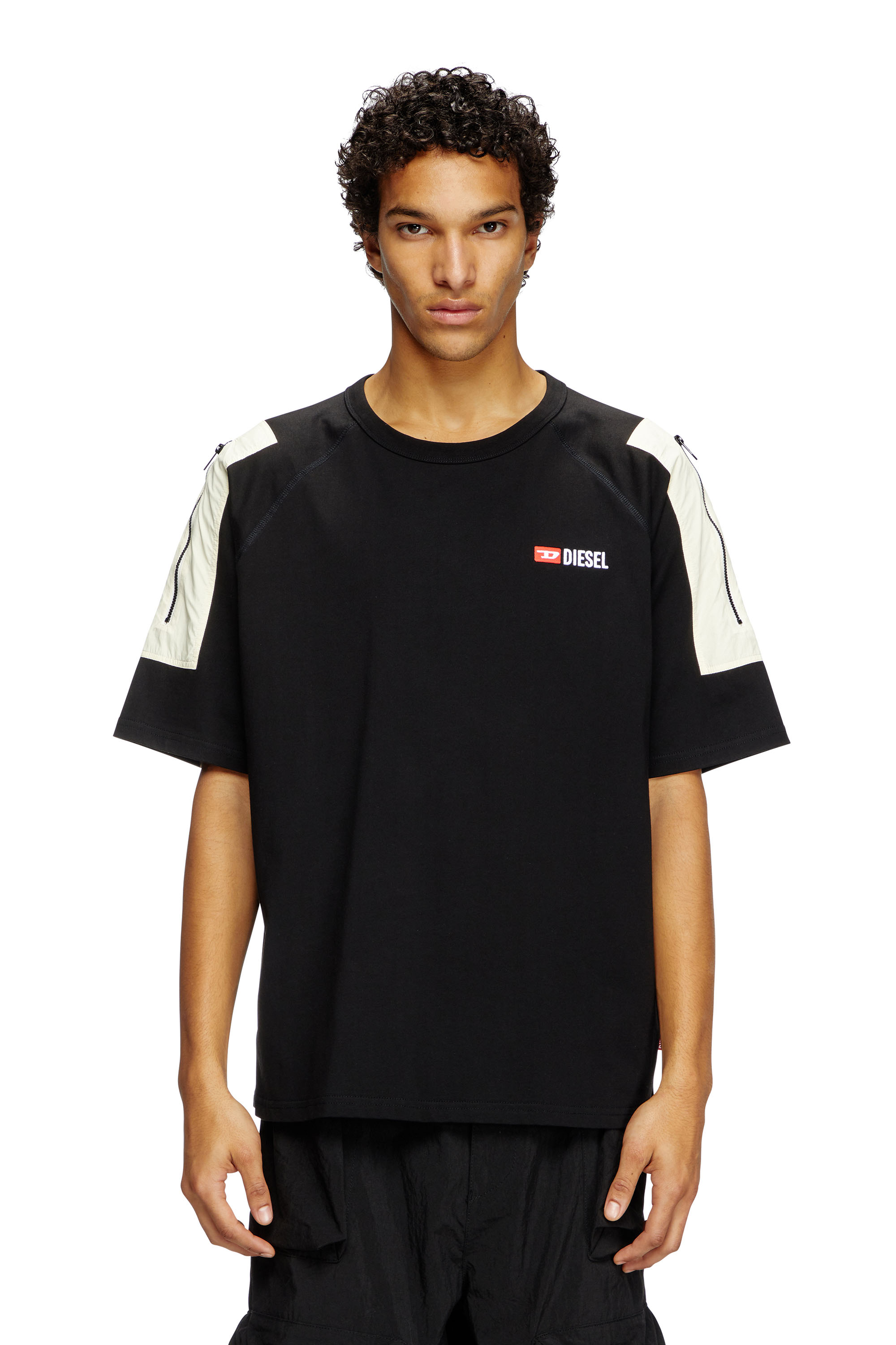 Diesel - T-shirt with patch pocket detail - T-Shirts - Man - Black