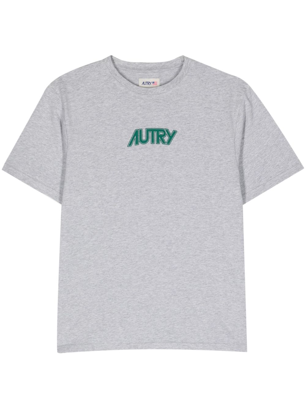 Autry logo印花棉T恤 - 灰色