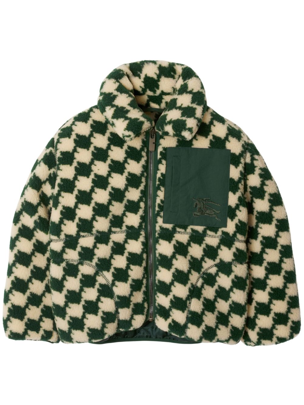 Burberry Kids Duckstooth 抓绒夹克 - 绿色