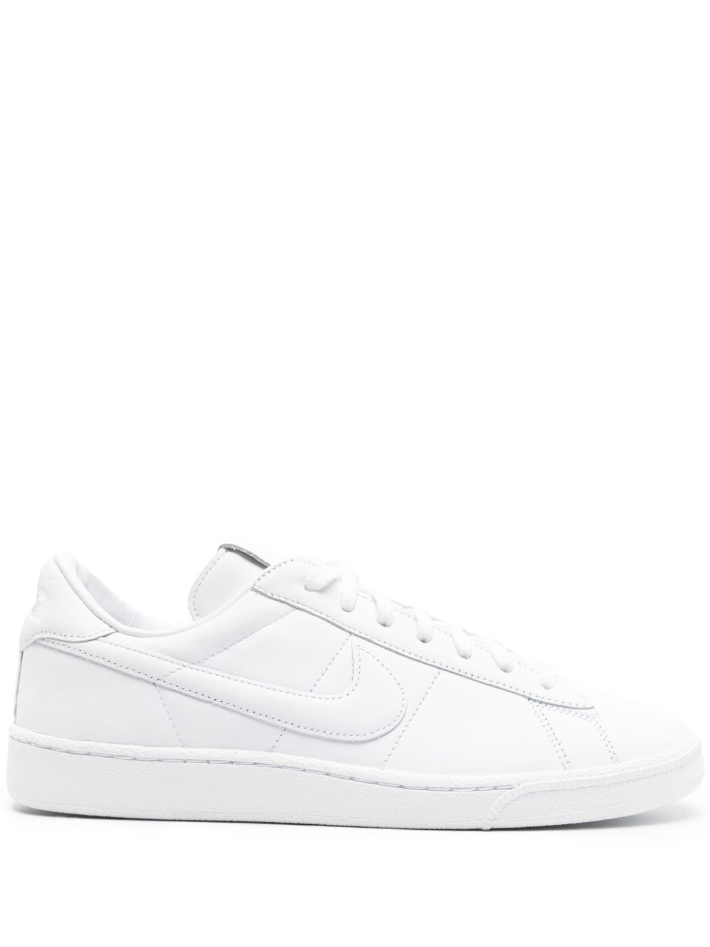 Black Comme Des Garçons x Nike Swoosh 刺绣皮质运动鞋 - 白色