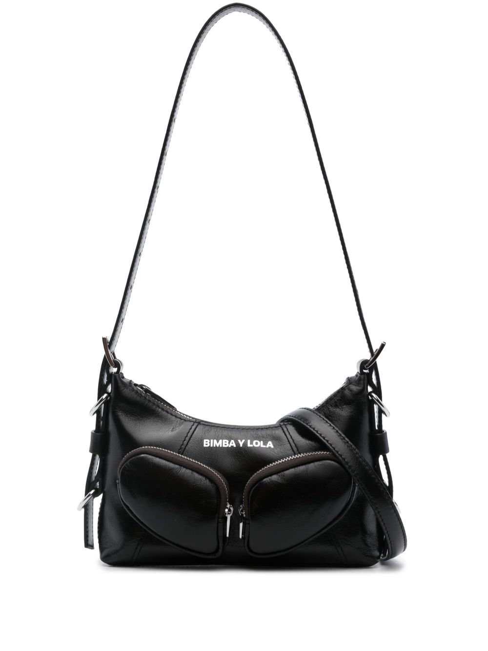 Bimba y Lola XS Pocket 皮质单肩包 - 黑色