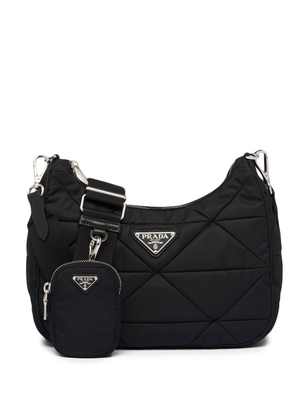 Prada Re-Nylon 填充单肩包 - 黑色