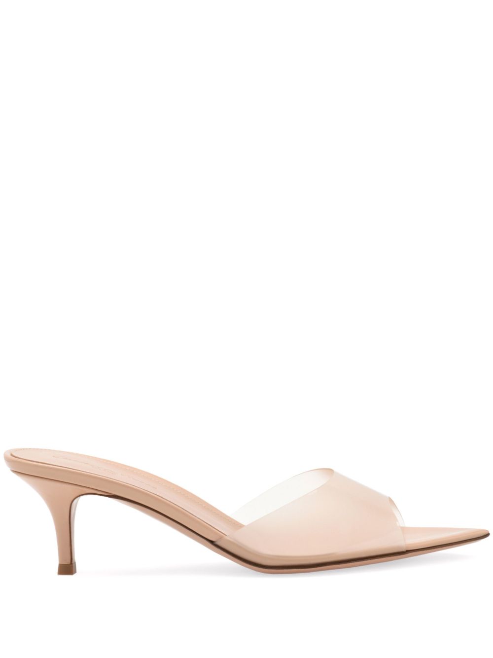 Gianvito Rossi Elle 透明中跟穆勒鞋 - 中性色