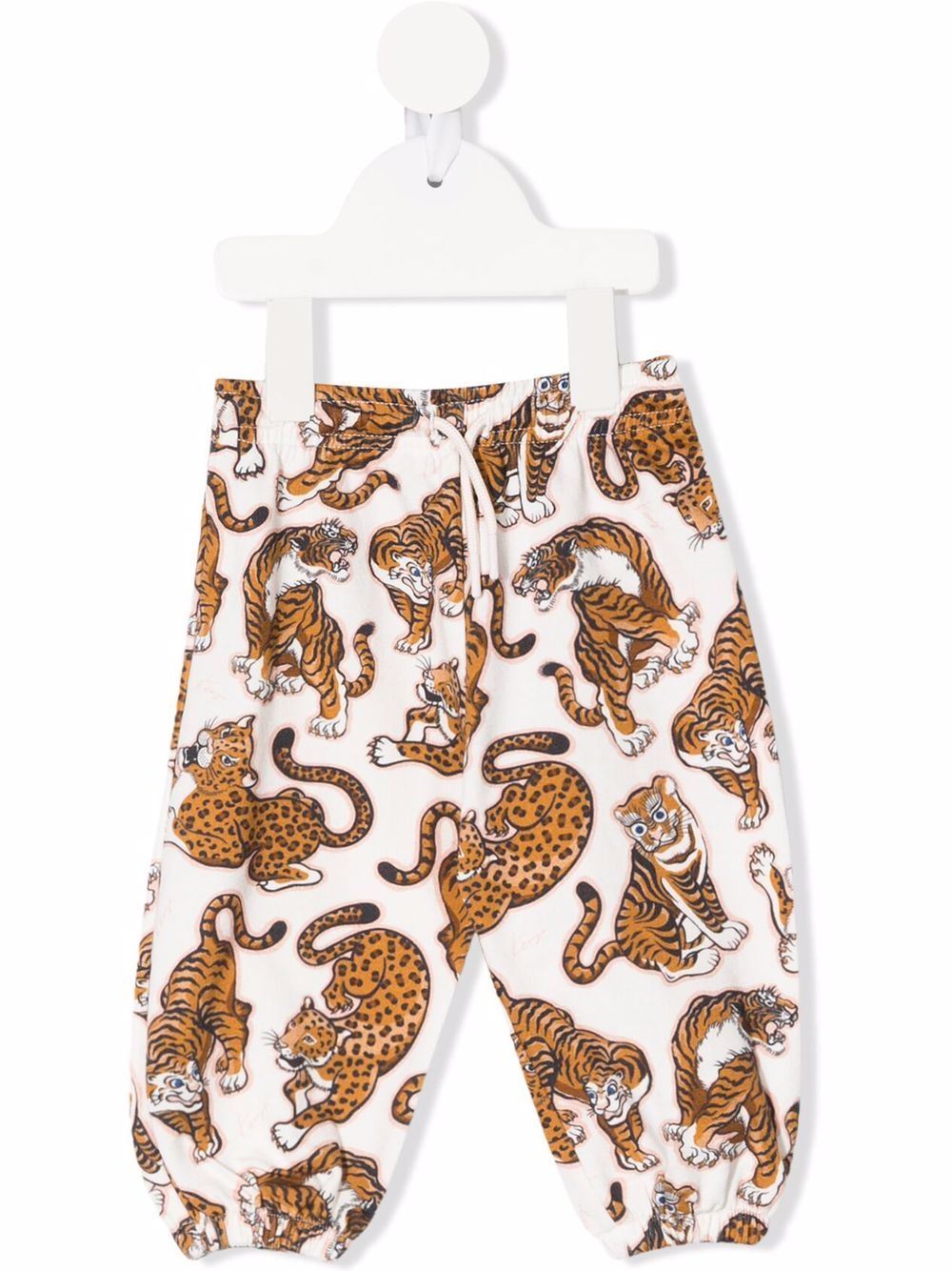 Kenzo Kids Tiger 印花运动裤 - 白色