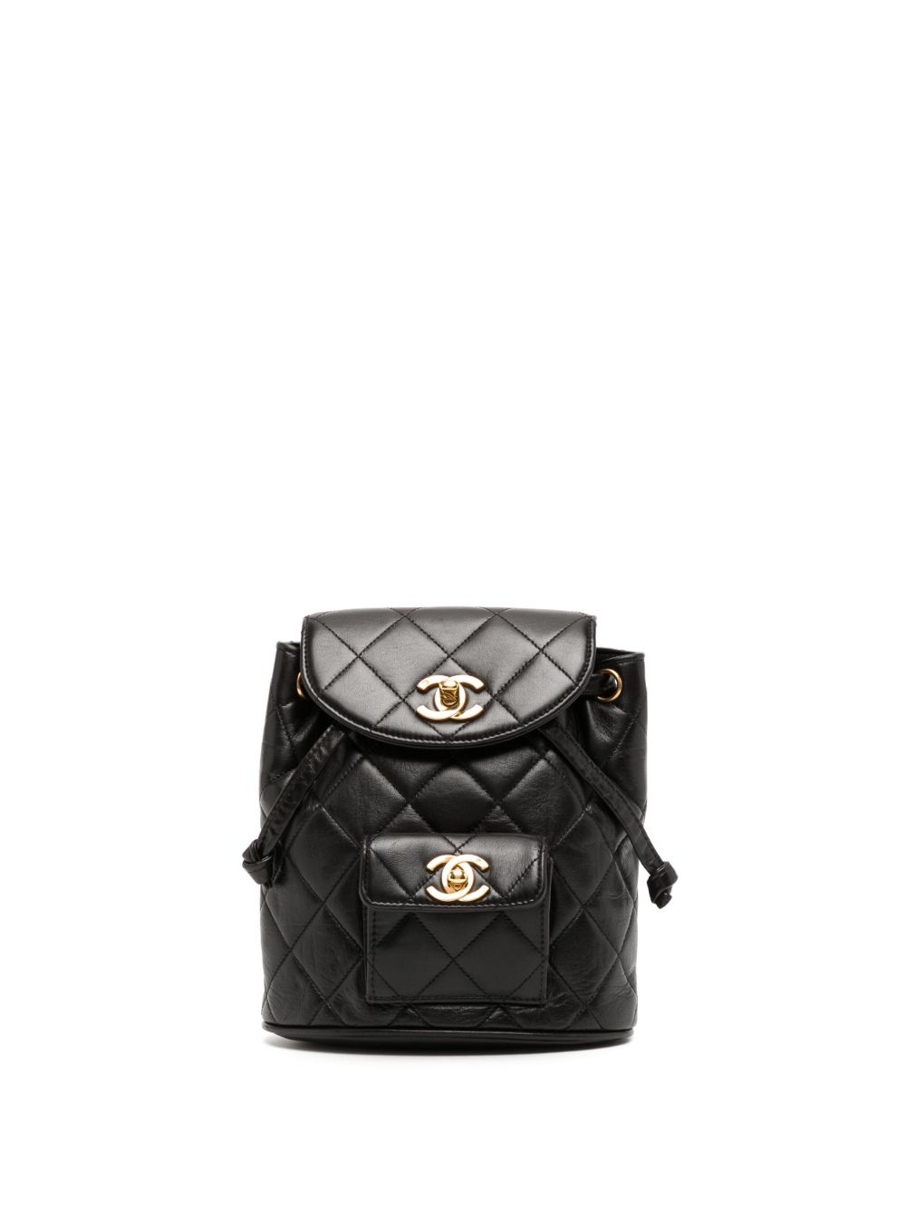 CHANEL Pre-Owned Duma 迷你双肩包（1992年典藏款） - 黑色