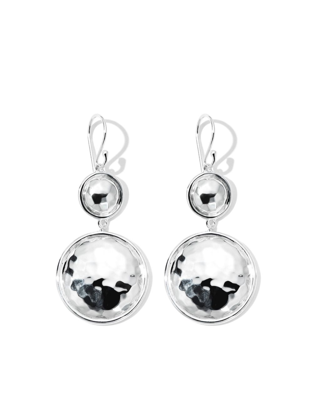 IPPOLITA Classico Snowman 纯银纹理中号耳环 - 银色