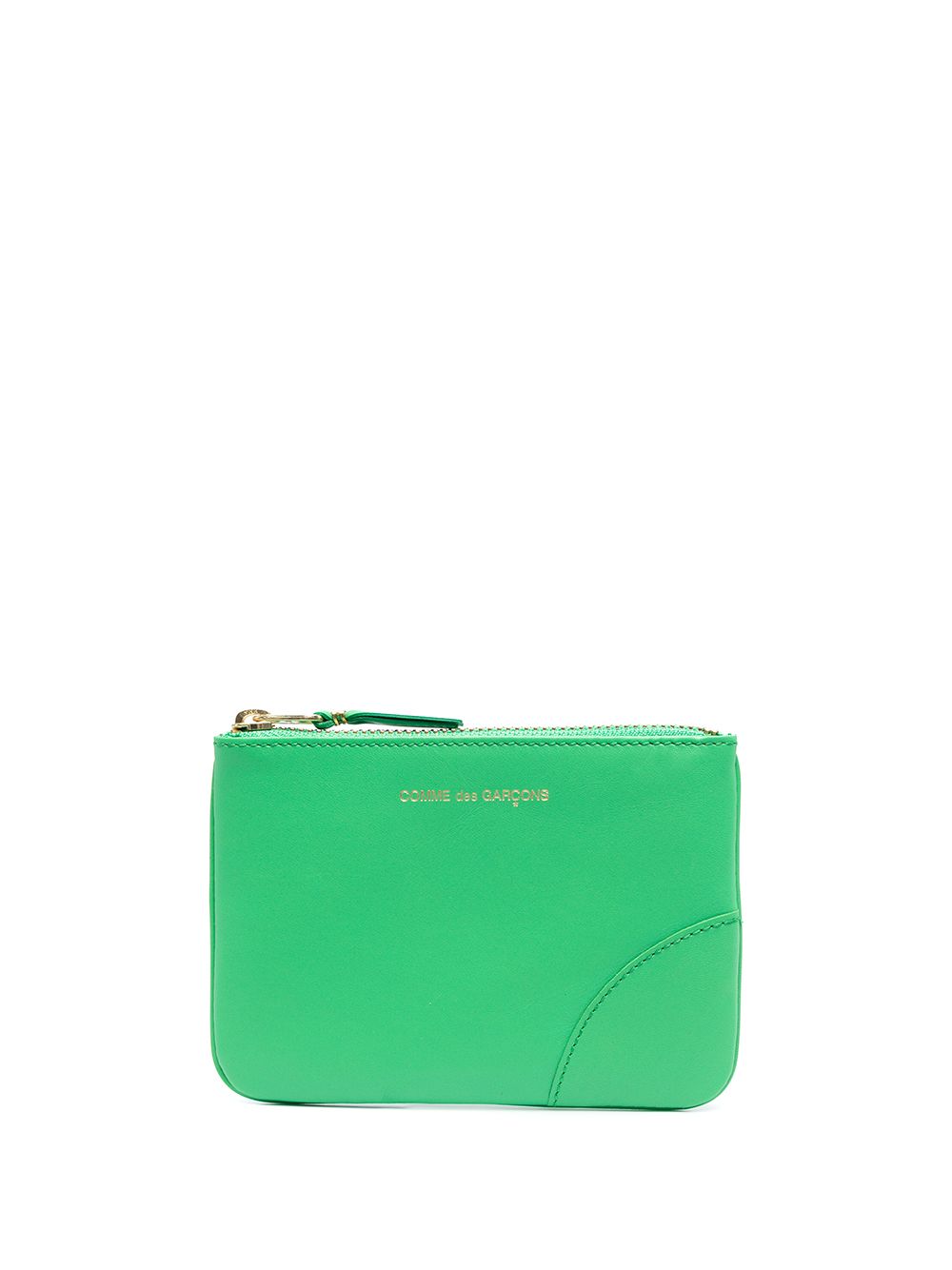 Comme Des Garçons Wallet logo印花拉链钱包 - 绿色