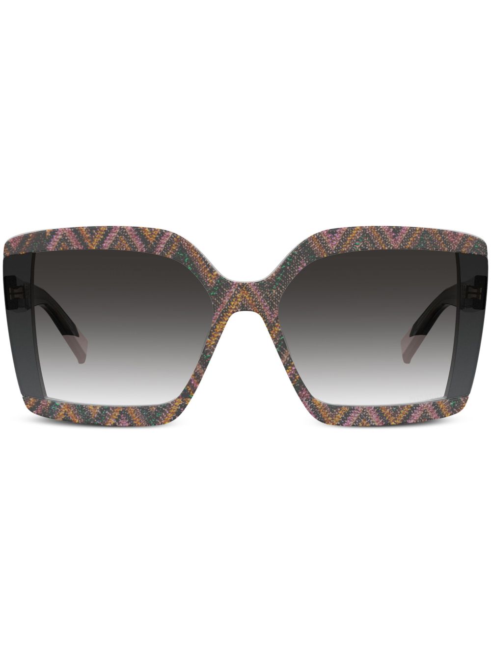 MISSONI EYEWEAR 有色镜片方框太阳眼镜 - 灰色