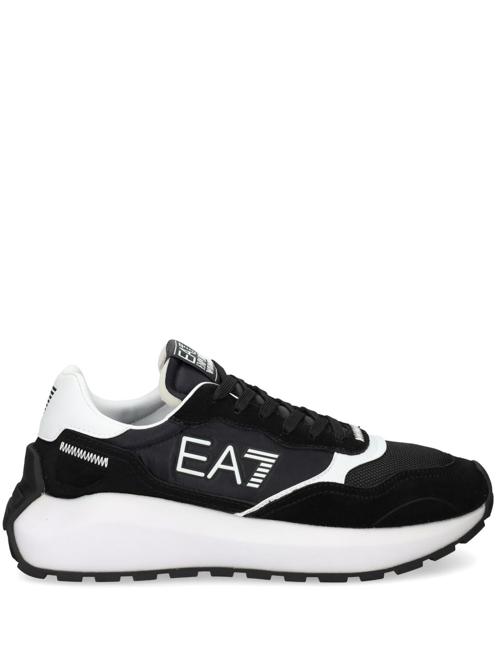 Ea7 Emporio Armani logo印花低帮运动鞋 - 黑色