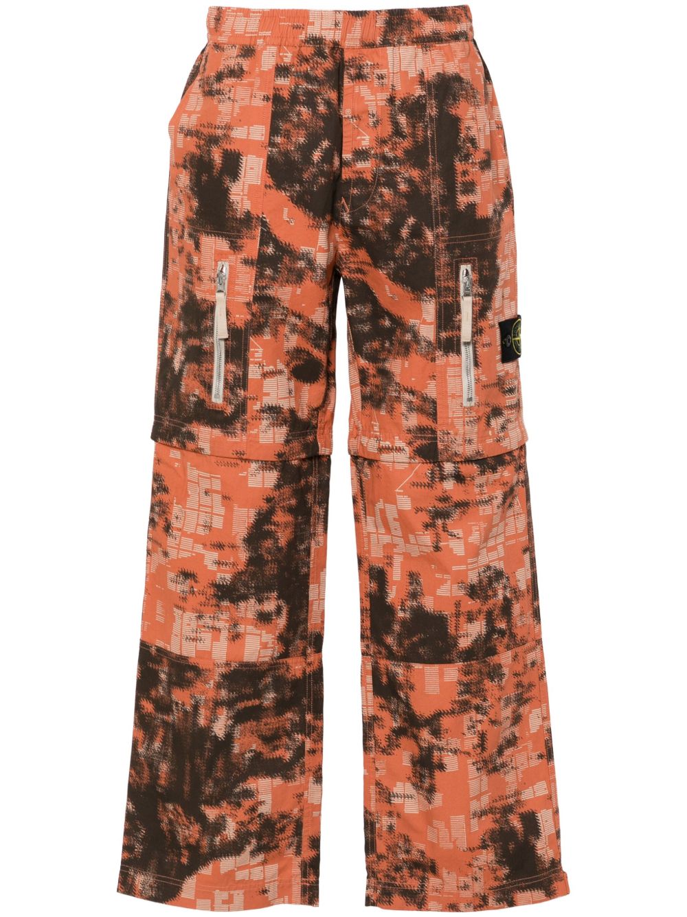 Stone Island 罗盘徽章长裤 - 橘色