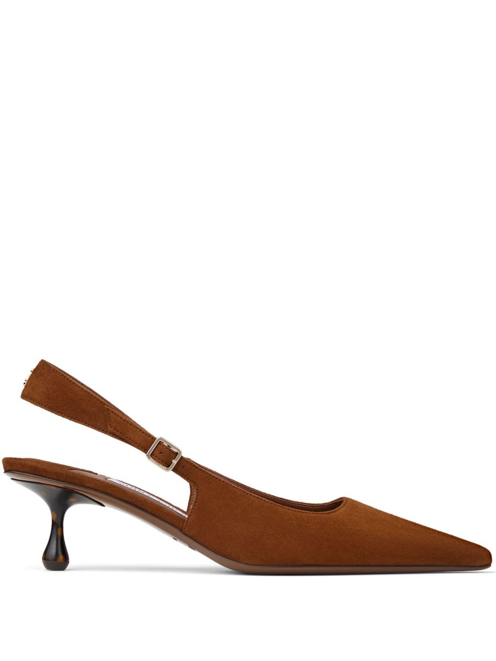 Jimmy Choo Amel 绒面皮中跟鞋 - 褐色