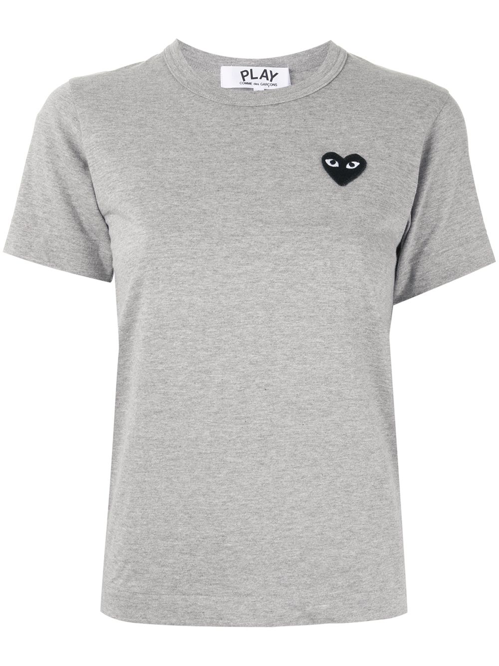 Comme Des Garçons Play logo贴花T恤 - 灰色