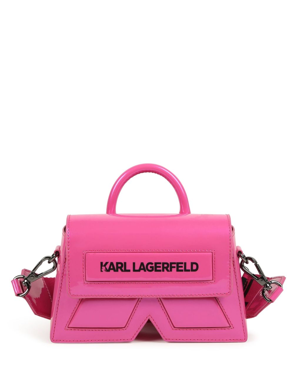 Karl Lagerfeld Kids logo印花手提包 - 粉色