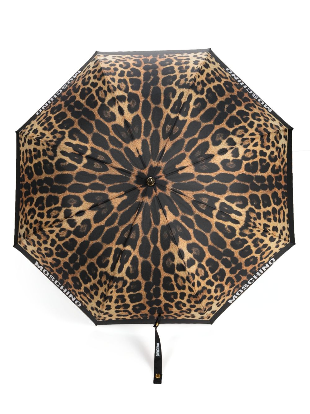 Moschino 豹纹雨伞 - 黑色