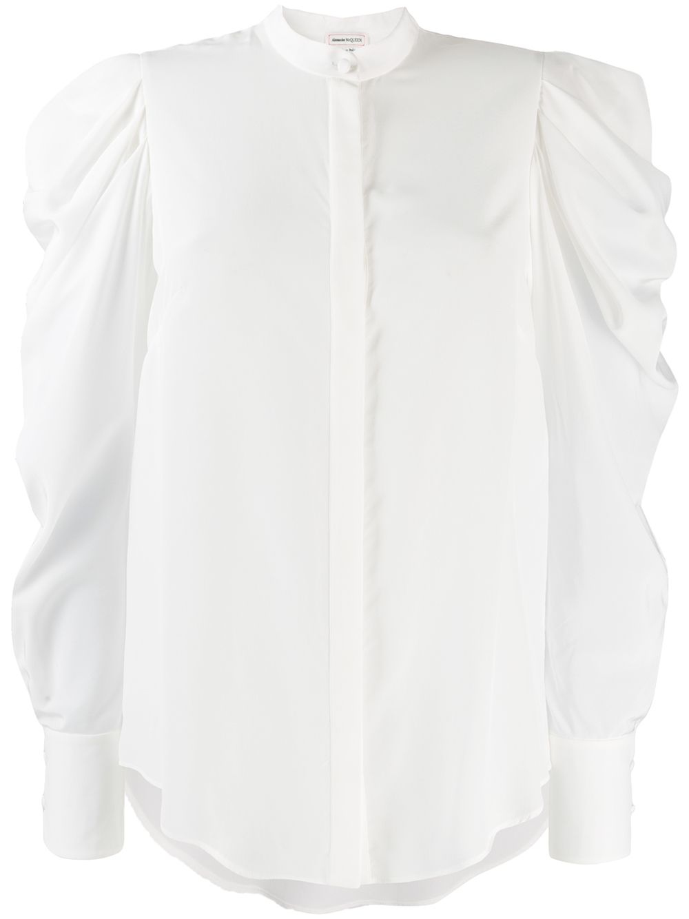 Alexander McQueen 泡泡袖衬衫 - 白色