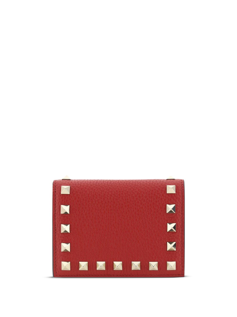 Valentino Garavani Valentino Rockstud真皮钱包 - 红色