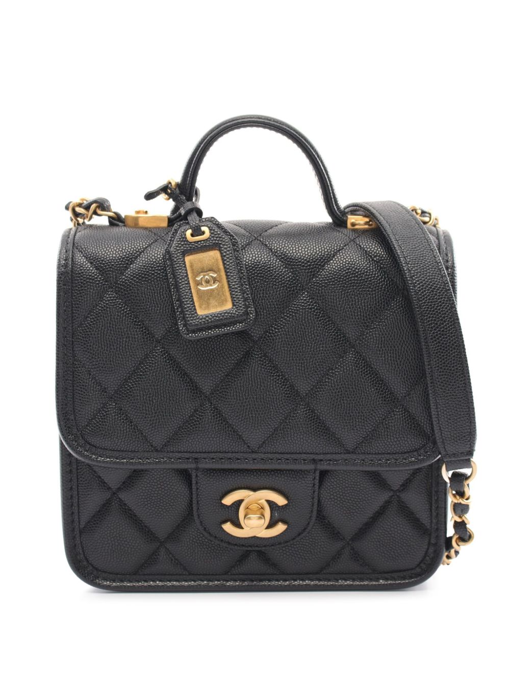 CHANEL Pre-Owned CC 绗缝小号两用手提包（2010年代典藏款） - 黑色