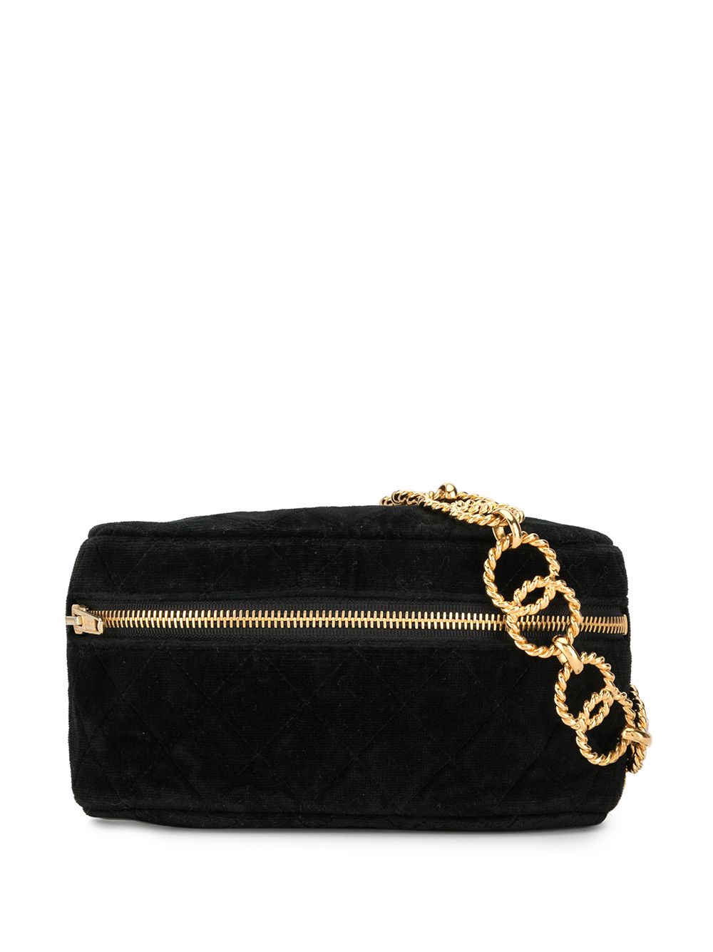 CHANEL Pre-Owned 绗缝搭链腰包 - 黑色