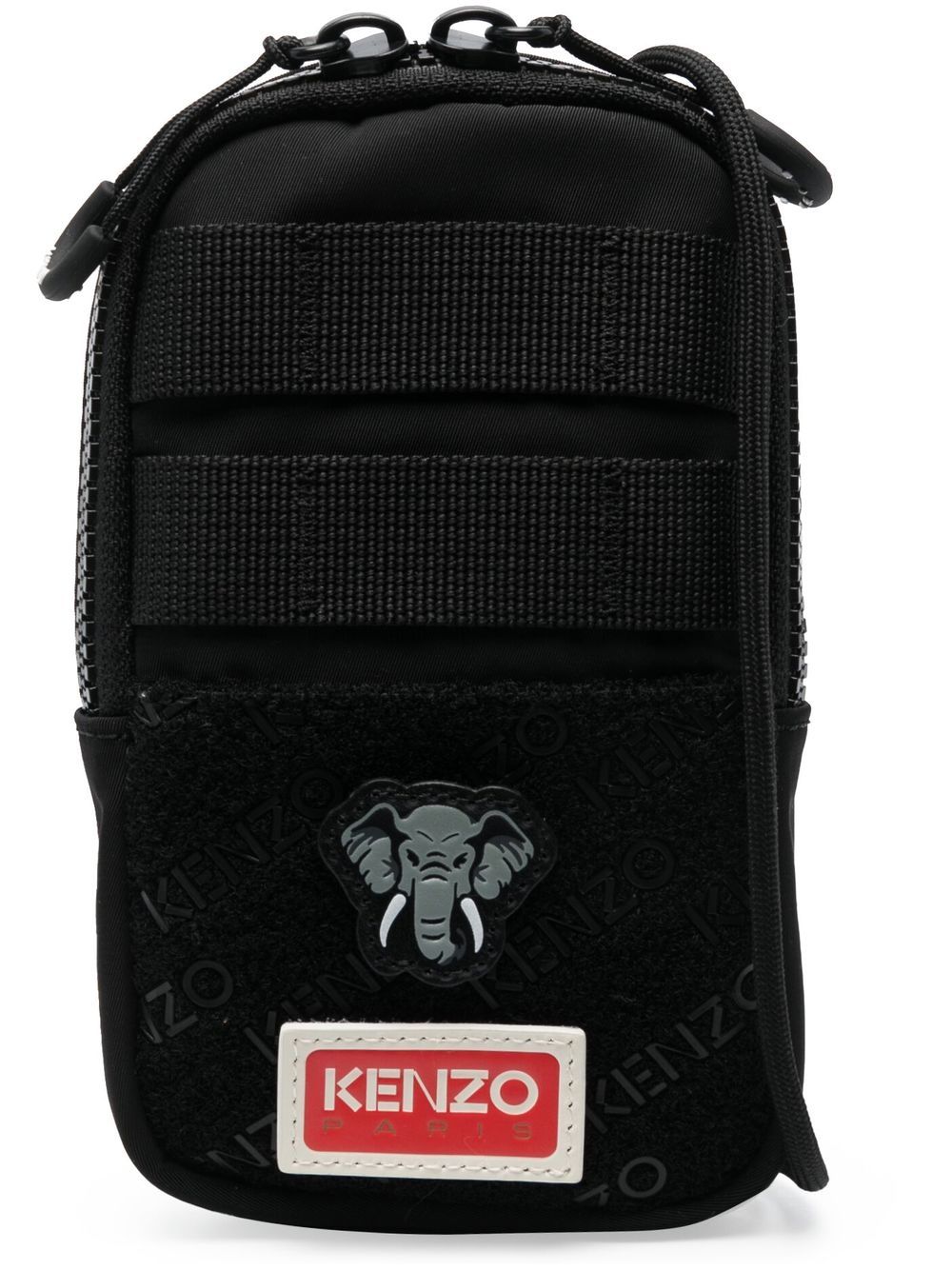 Kenzo 大象刺绣手机壳挂绳 - 黑色
