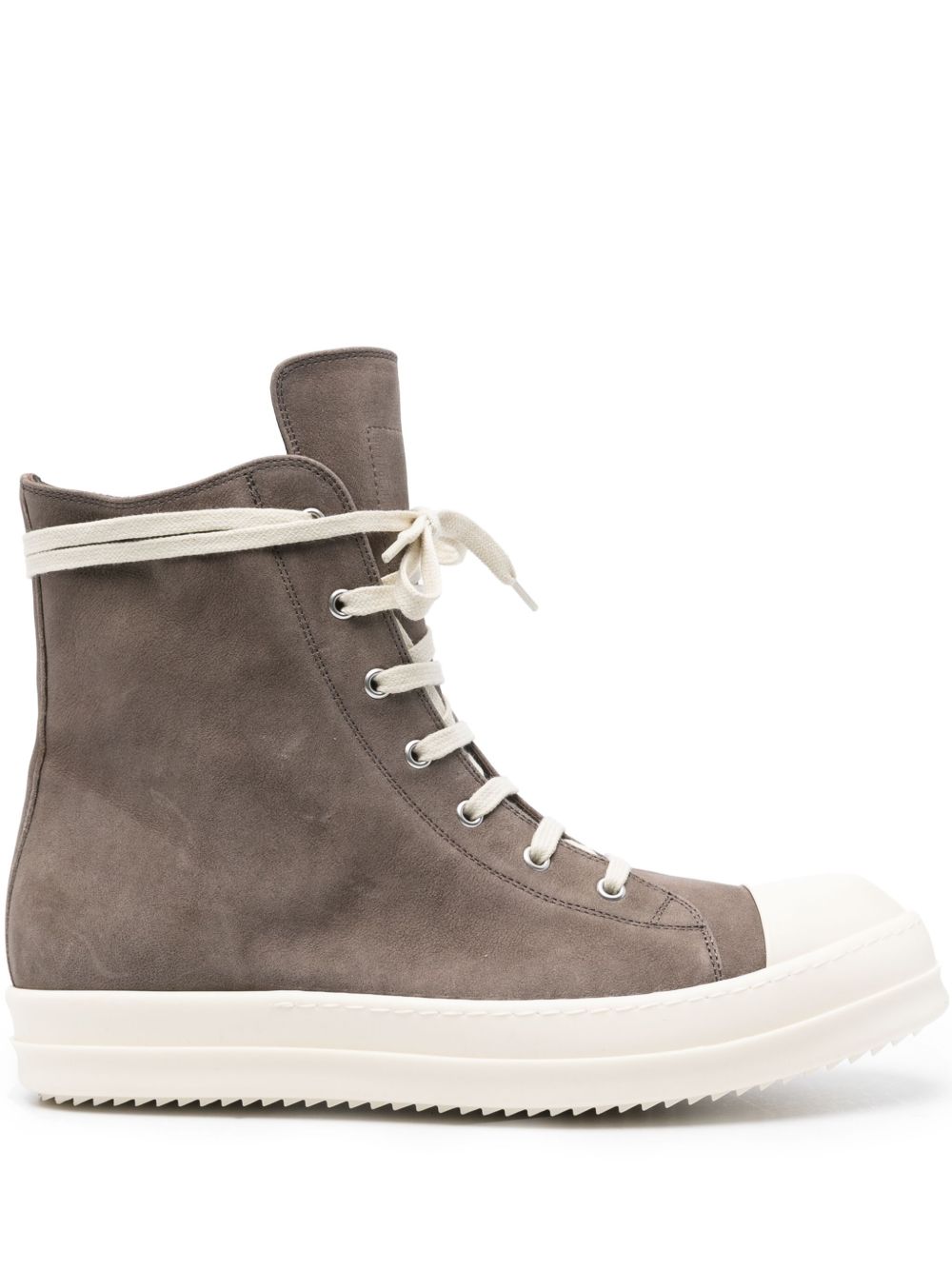 Rick Owens 绒面皮高帮运动鞋 - 灰色