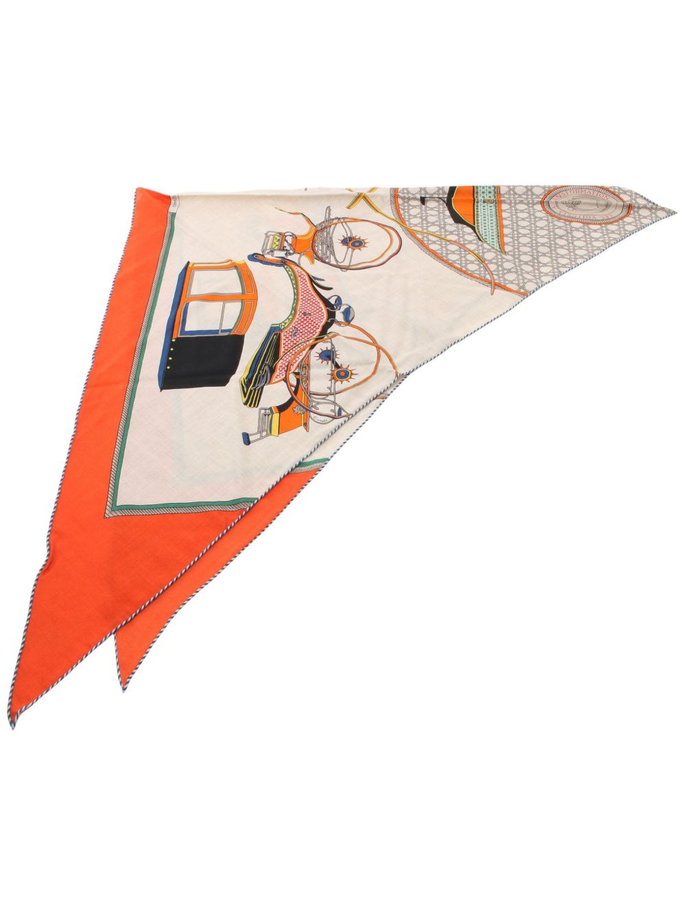 Hermès Pre-Owned Les Voitures A Transformation 围巾（2020年代典藏款） - 中性色