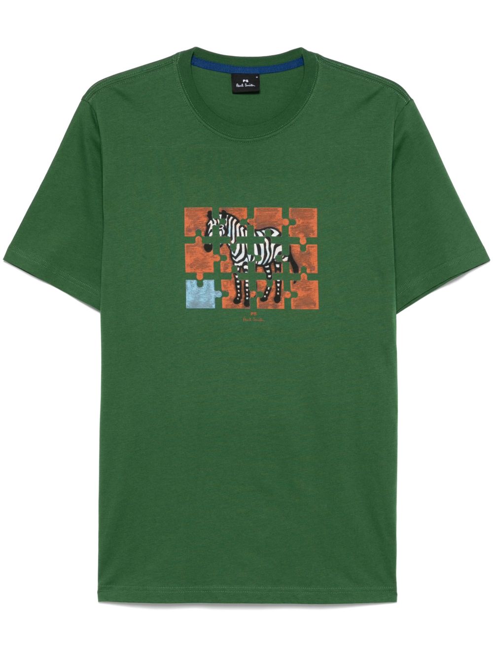 PS Paul Smith Jigsaw Zebra T恤 - 绿色