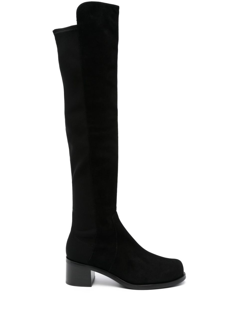 Stuart Weitzman Reserve Bold 中跟过膝靴 - 黑色