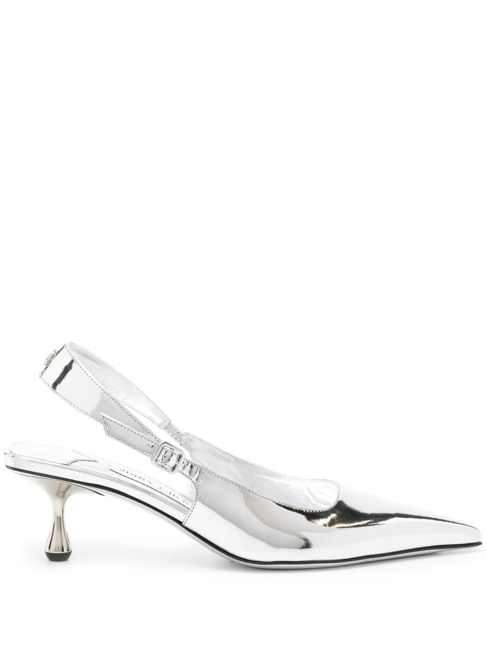 Jimmy Choo Amel 金属感中跟鞋 - 银色
