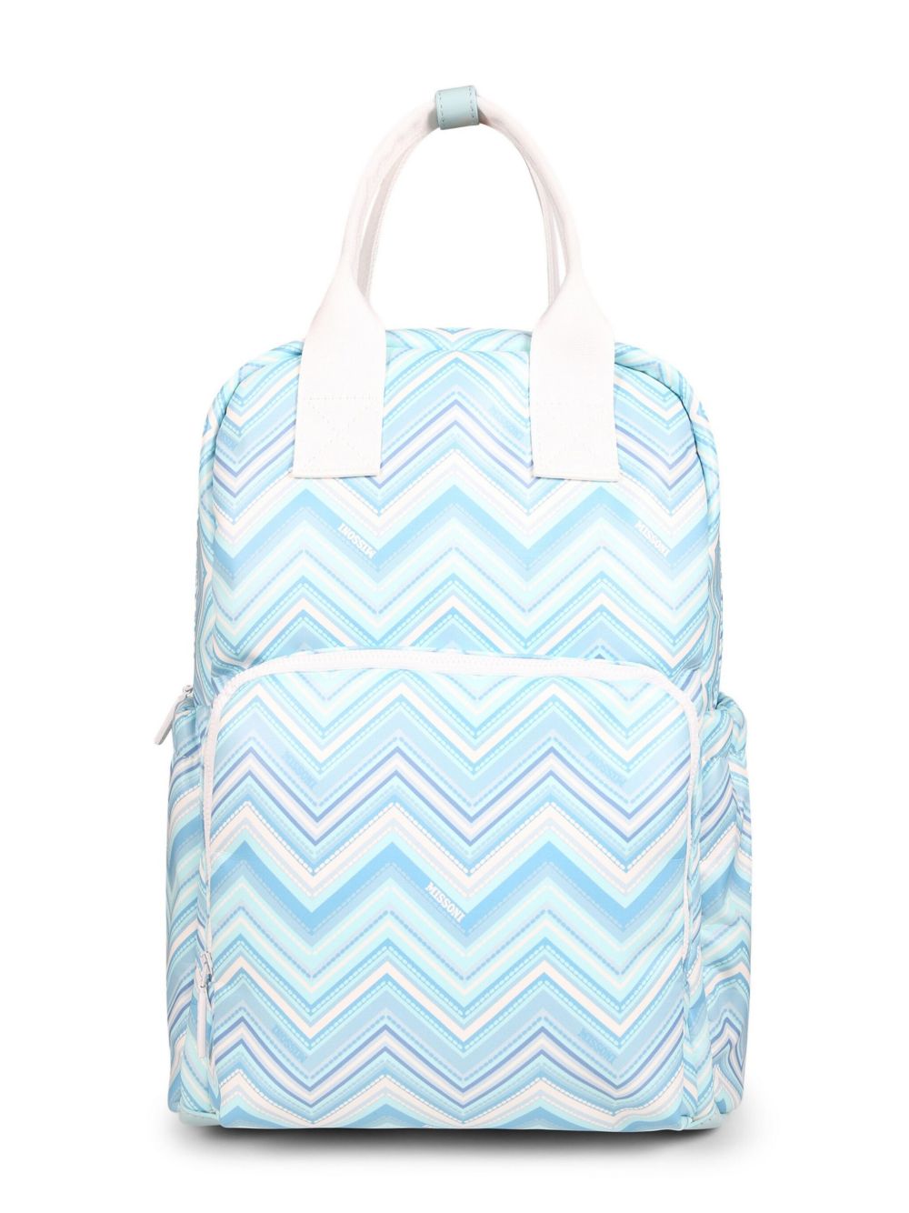 Missoni Kids 人字纹图案印花母婴包 - 蓝色