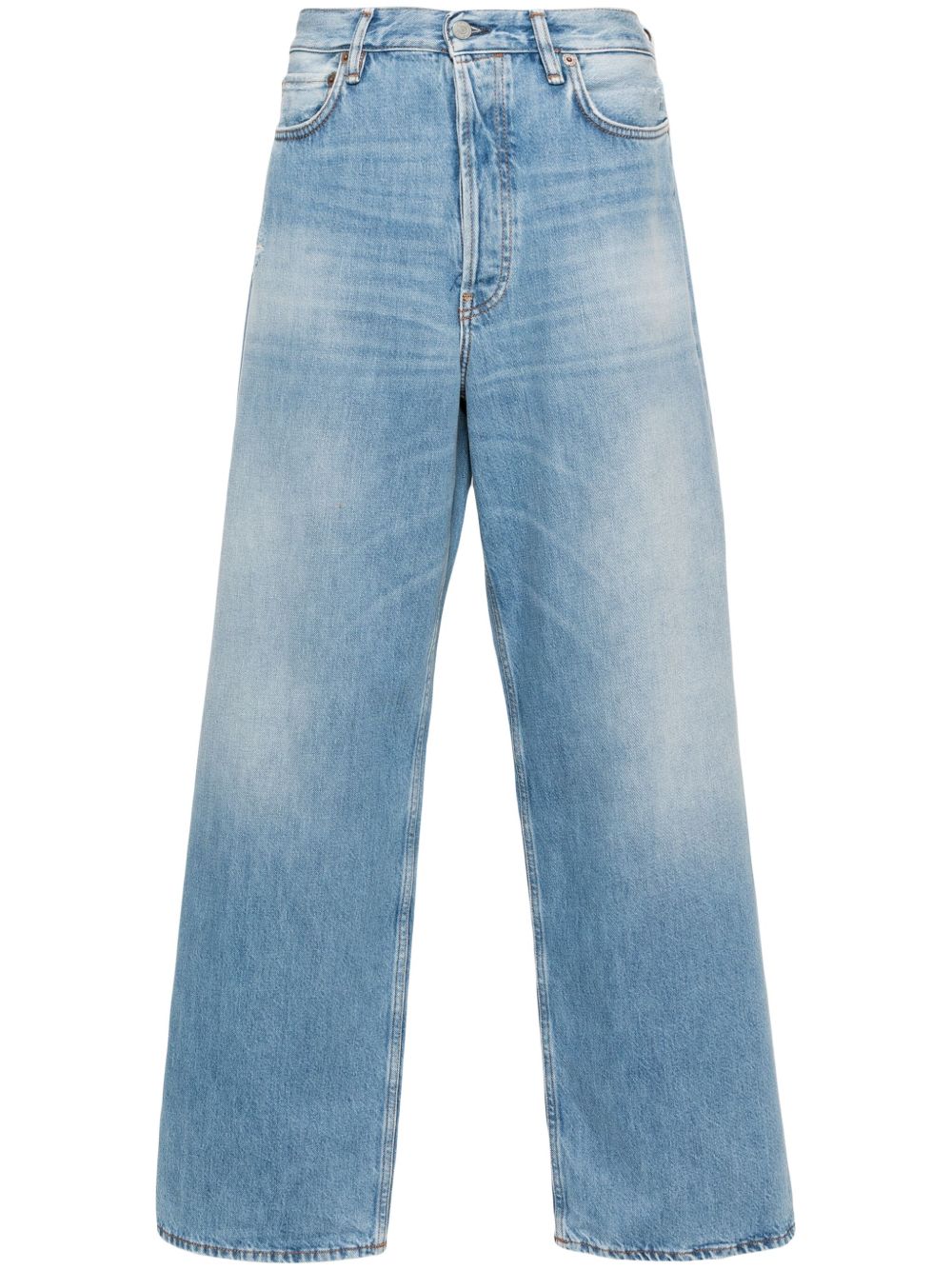 Acne Studios 中腰阔腿牛仔裤 - 蓝色