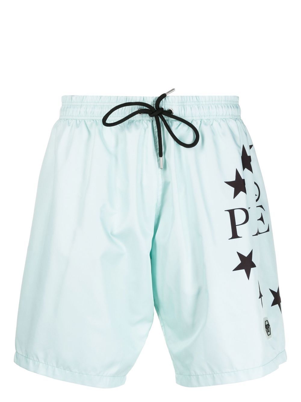Philipp Plein 星星logo泳裤 - 蓝色