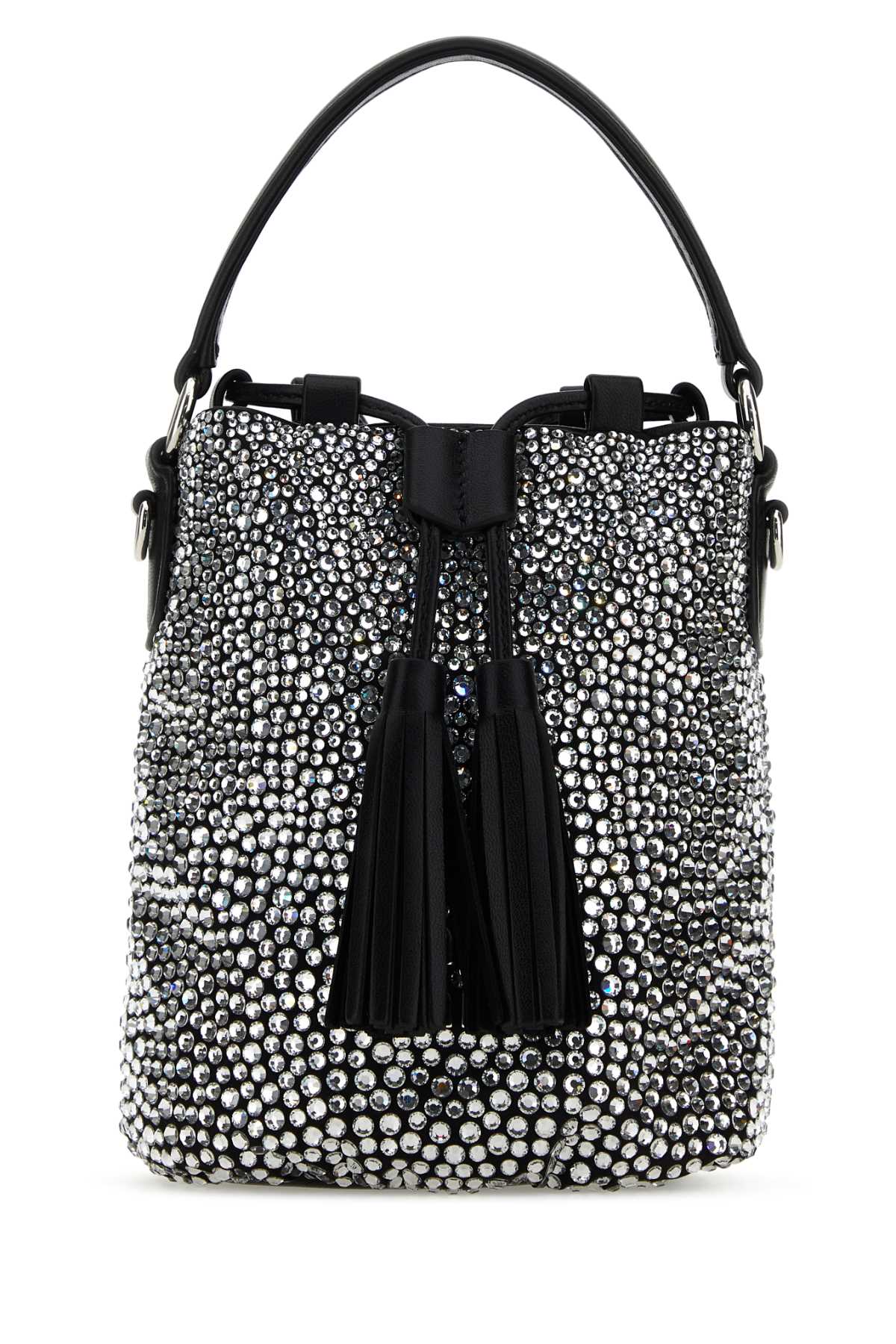 Miu Miu Embellished Satin Bucket Bag
