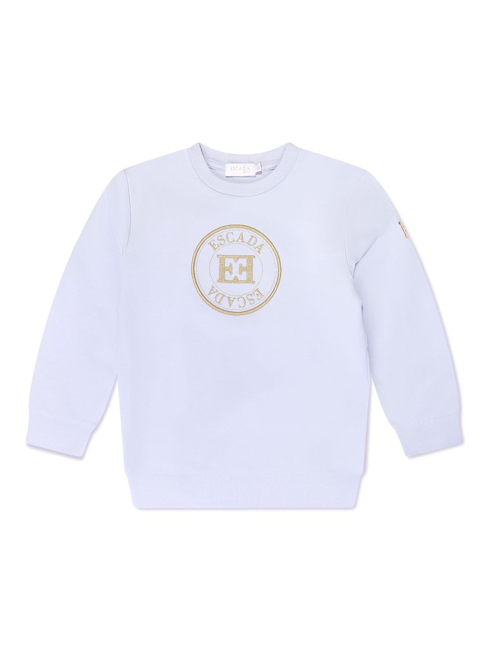 Escada Kids logo刺绣卫衣 - 紫色