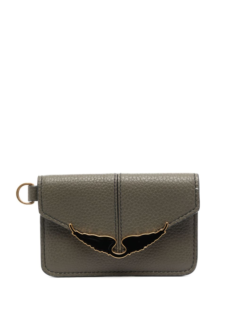 Zadig&Voltaire Borderline logo标牌皮质钱包 - 绿色