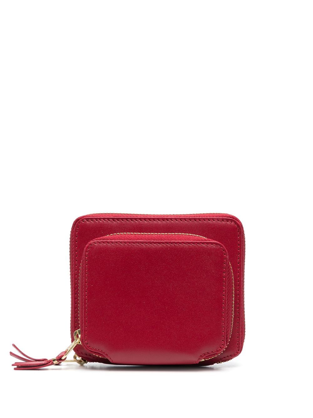 Comme Des Garçons Wallet 外部口袋皮质钱包 - 红色