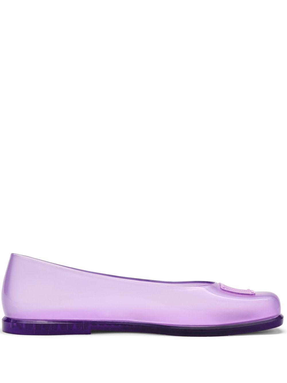 Marc Jacobs x Melissa logo压纹平底鞋 - 紫色