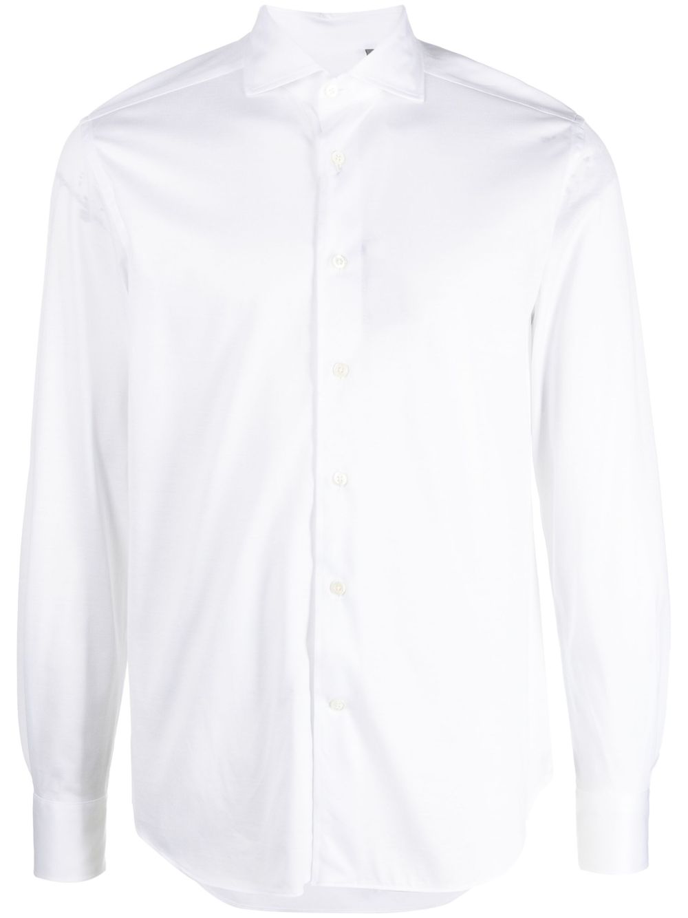 Corneliani 宽领棉衬衫 - 白色