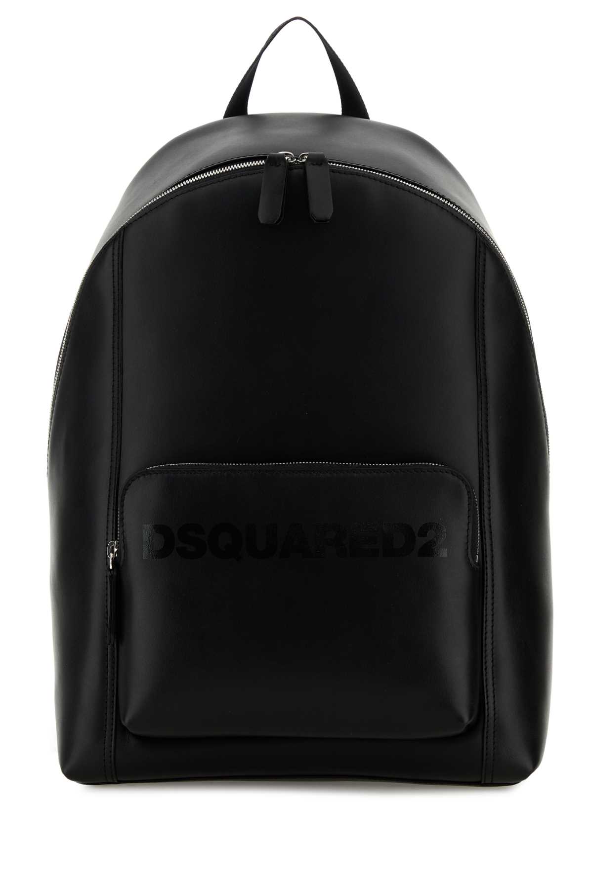 Dsquared2 Black Leather Backpack