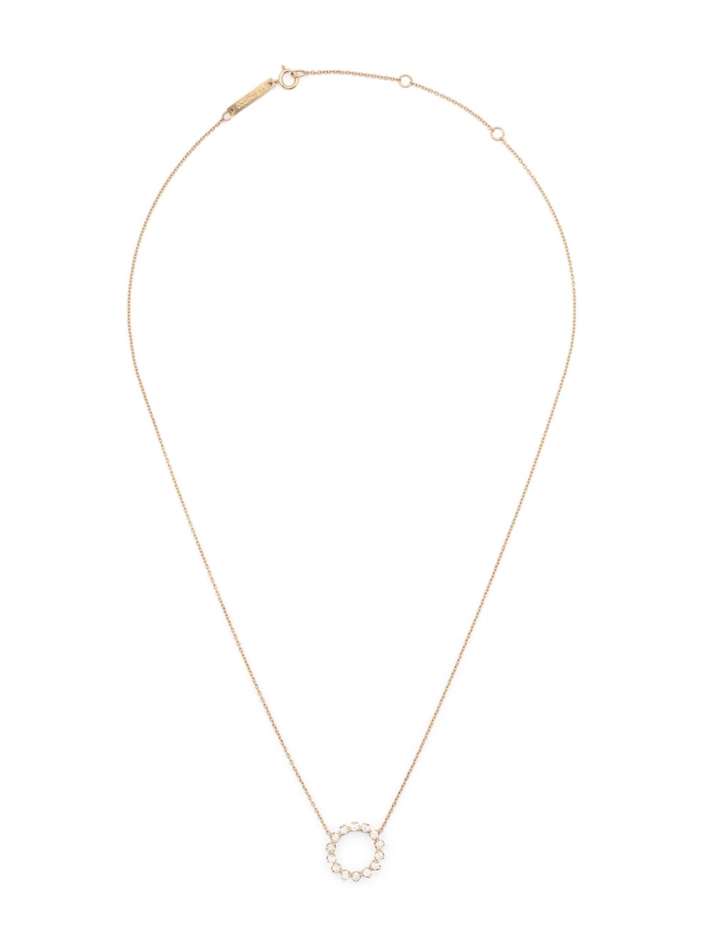 Zoë Chicco 14K黄金 Open Sun 钻石项链 - 金色