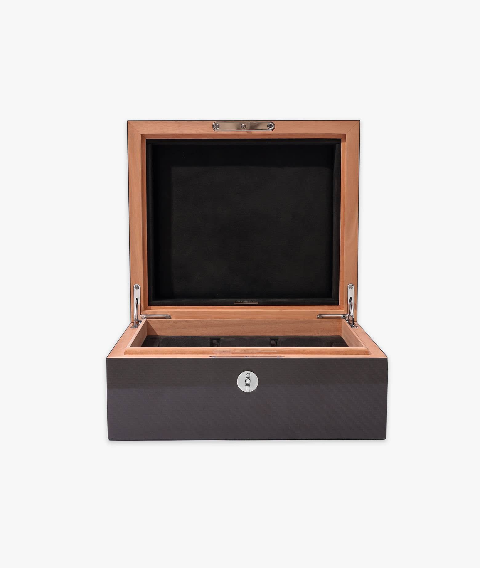 Larusmiani Montecarlo Carbon Fiber Watch Holder Watch
