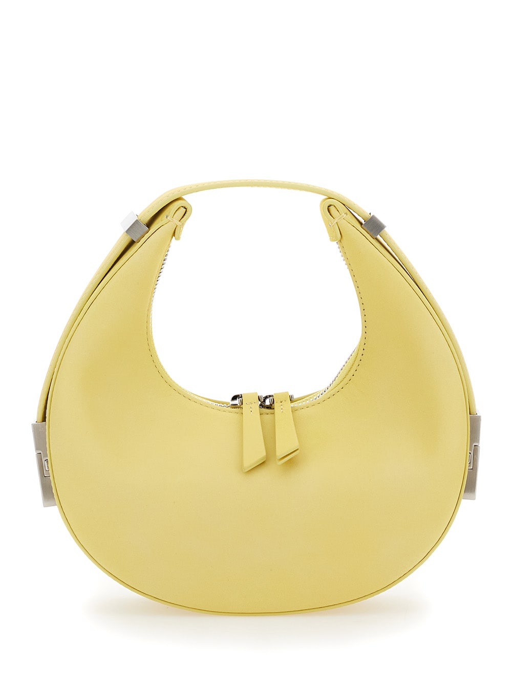 OSOI mini Toni Yellow Shoulder Bag With Engraved Logo In Leather Woman