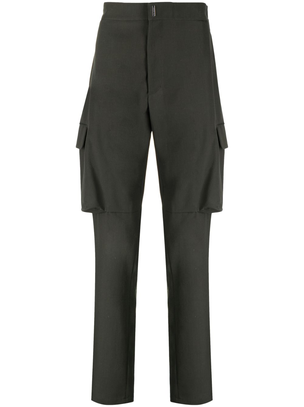 Givenchy 直筒羊毛工装裤 - 绿色