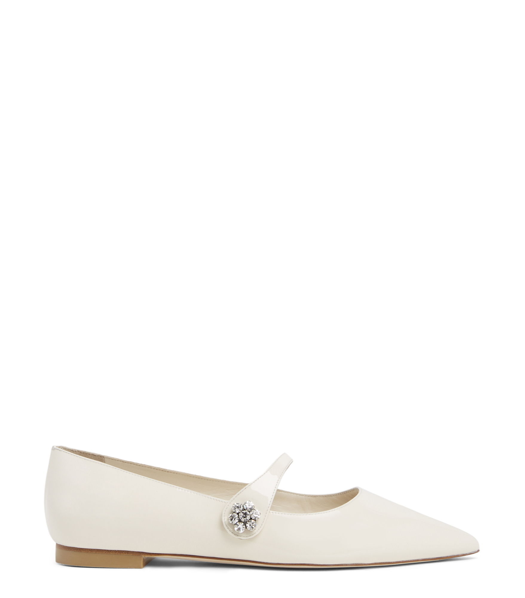 Stuart Weitzman Crystal Fleur Mary Jane Flat - Woman Flats And Loafers Seashell 37.5