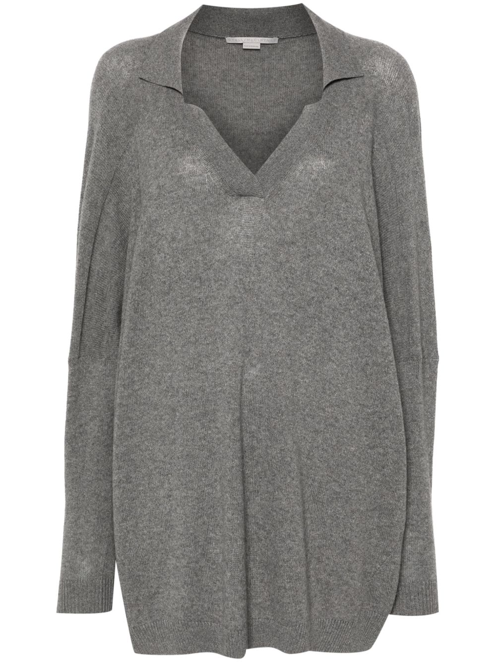 Stella McCartney 混色polo领毛衣 - 灰色