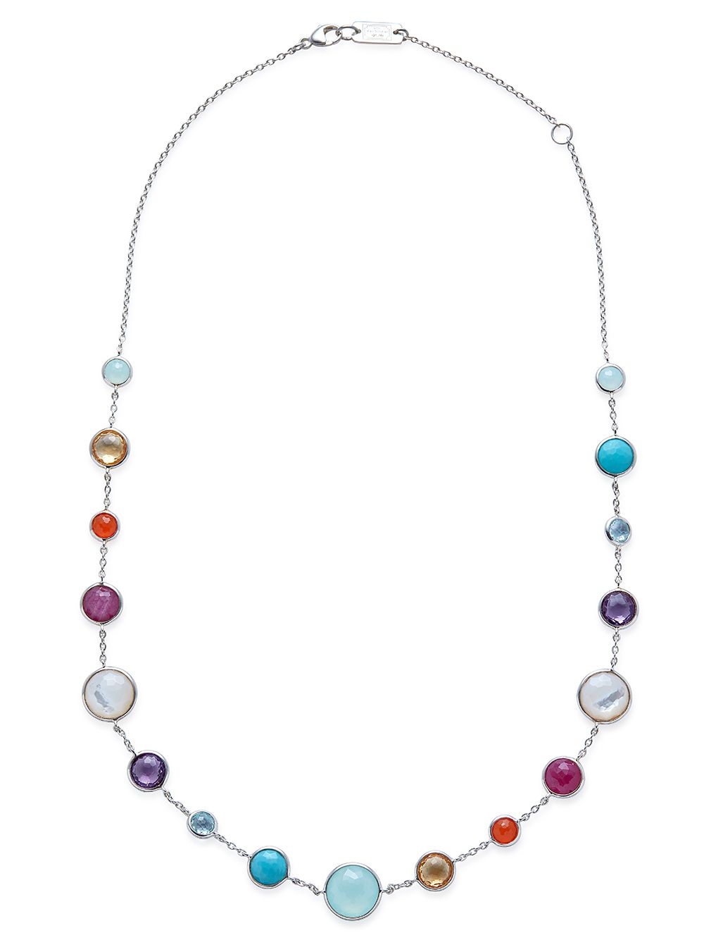 IPPOLITA Lollipop Lollitini 多矿石项链 - 银色