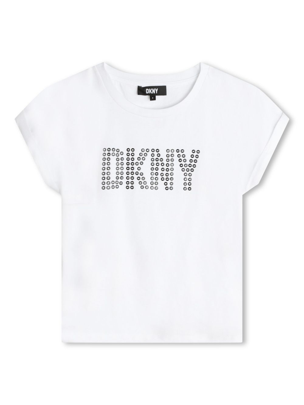 Dkny Kids 孔眼logo棉T恤 - 白色