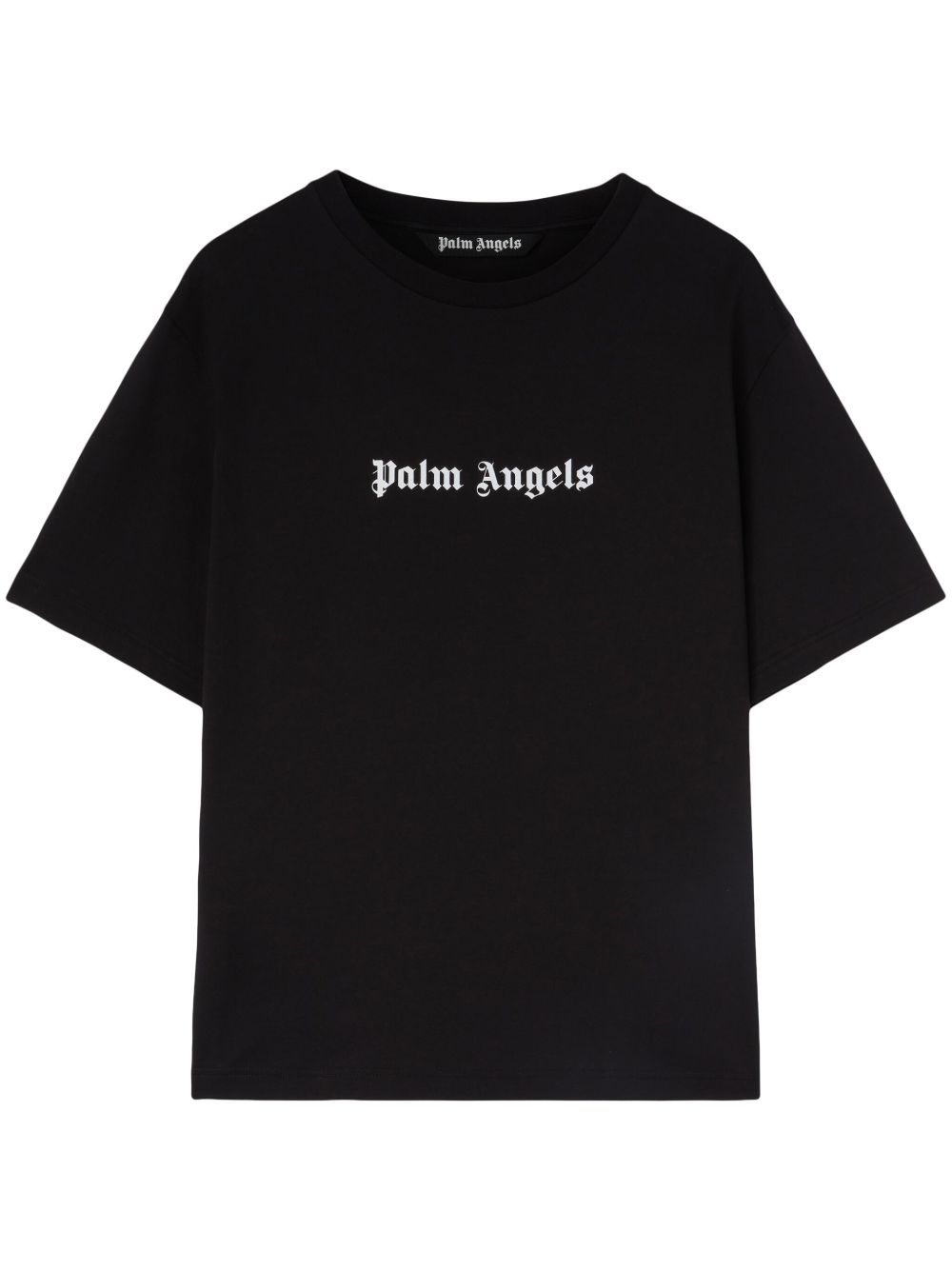 Palm Angels logo印花棉T恤 - 黑色